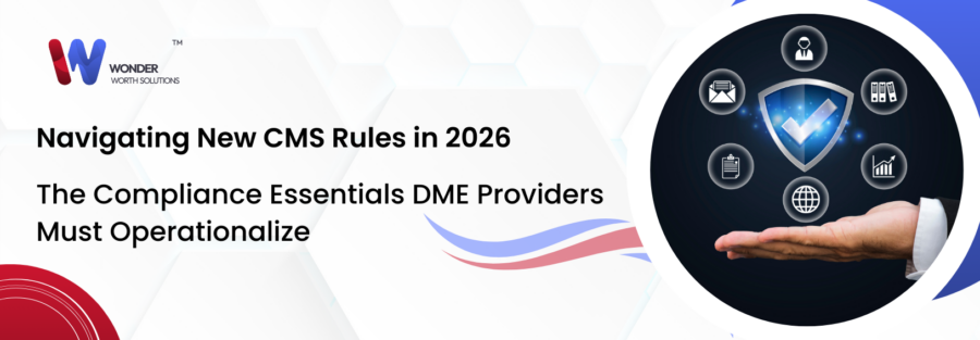 Diagram of DME compliance infrastructure showing the flow from CMS regulations to MAC interpretation and operational executio