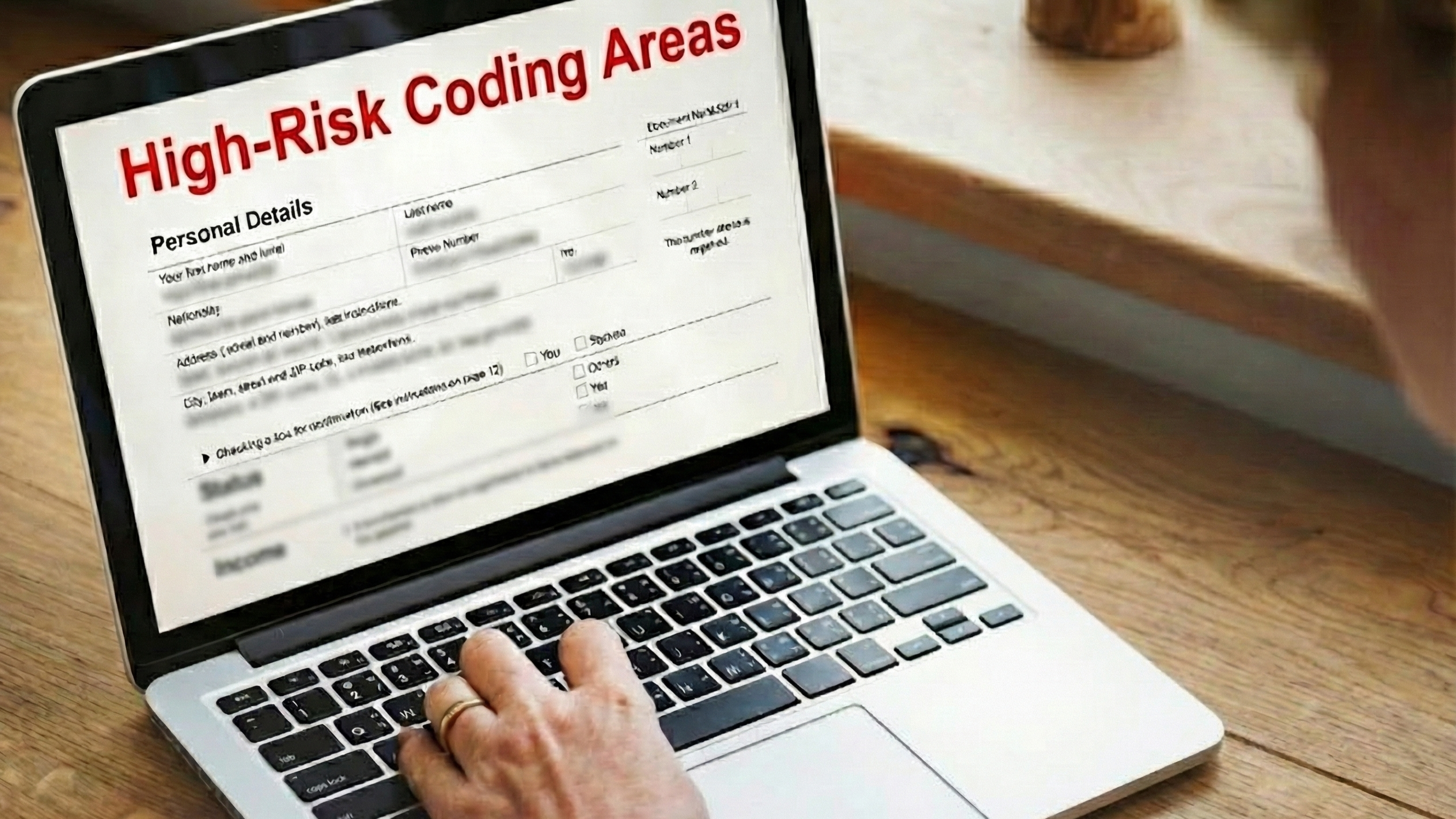 DME coding risk assessment chart comparing common modifier errors and their impact on audit exposure